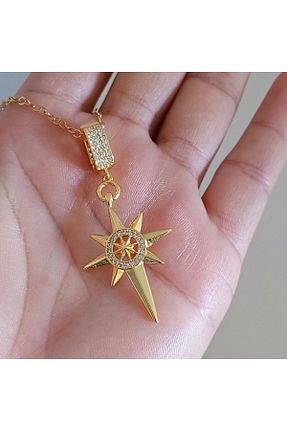 گردنبند استیل ( فولاد ) طلائی زنانه Ödül Moda - کد 936525037
