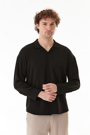 پیراهن مشکی مردانه رگولار Fullamoda - کد 936533547