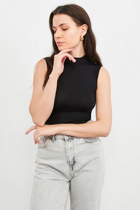 بادی مشکی زنانه یقه نیم ماهیگیر modavingo - کد 936525643