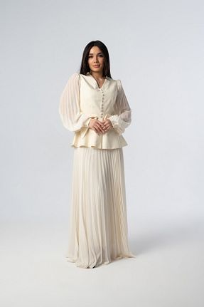 ست بالاتنه و پائین تنه نباتی زنانه رگولار Elaris Exclusive - کد 936876112