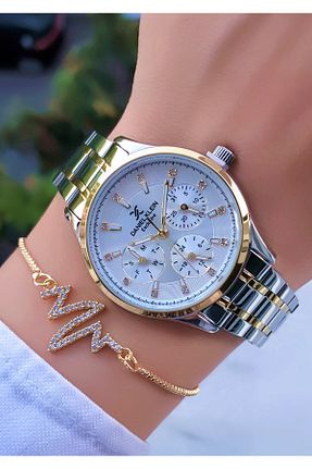 ساعت مچی طلائی زنانه 36-40 میلی متر Daniel Klein - کد 451341560