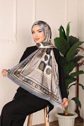 روسری طوسی İpek Vual ZAHRA ELVİN - کد 936551526