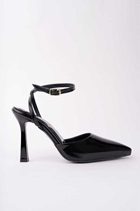 کفش پاشنه بلند کلاسیک مشکی زنانه چرم لاکی CİMİLİ SHOES - کد 893786424