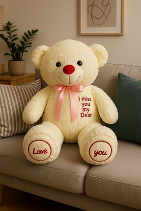 اسباب بازی مخملی زرد بچه گانه 65 cm farddad - کد 838820764