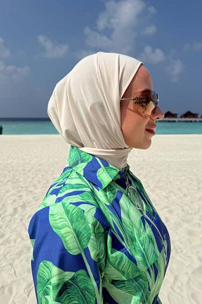 کلاه شنای حجاب بژ زنانه Ka Hijab - کد 704340903
