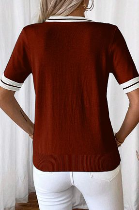 بلوز زرشکی زنانه ساده AQE FASHION - کد 936577974