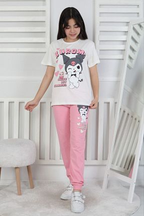 ست لباس راحتی صورتی بچه گانه طرح دار bunny hopp - کد 936891966