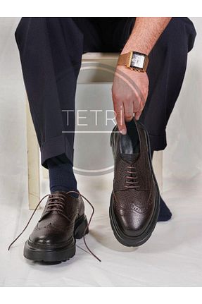 کفش کژوال قهوه ای مردانه پاشنه نازک Tetri - کد 936606302