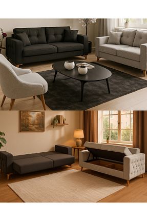 ست مبل مشکی 3+3+1+1 Velura Home & Living - کد 929919378