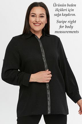 پیراهن سایز بزرگ مشکی زنانه سایز بزرگ Laden - کد 828719794