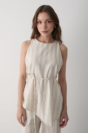 ست بالاتنه و پائین تنه بژ زنانه بافتنی JASTE - کد 931854695