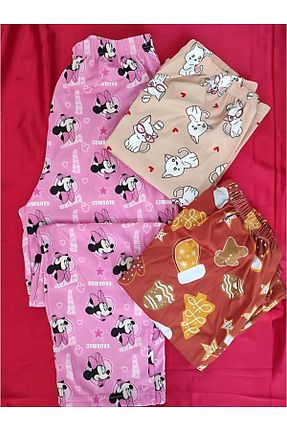 پائین تنه راحتی رنگی زنانه پنبه پلی استر PEMBİŞ HOMEWEAR - کد 936633316