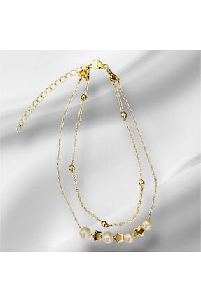 خلخال جواهر زرد زنانه استیل (فولاد) Vitastyle - کد 921916987