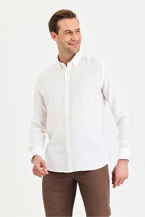 پیراهن سفید مردانه گشاد ENQUE - کد 936655872