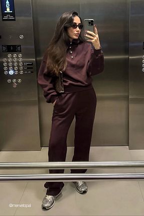 سوئیشرت بنفش زنانه ساده Suud Collection - کد 896263483