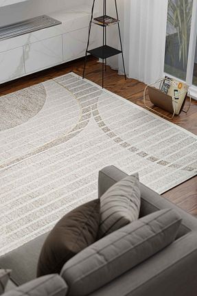 کناره بژ فرش ماشینی Oriente Home - کد 936650475