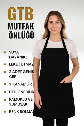 دستکش و پیشبندآشپزخانه مشکی پنبه GTB BUTİK - کد 787244944
