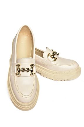 کفش کلاسیک بژ زنانه چرم مصنوعی Fox Shoes - کد 681226513