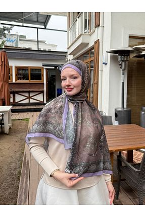 شال زرشکی زنانه پنبه ای MODA - کد 898647432