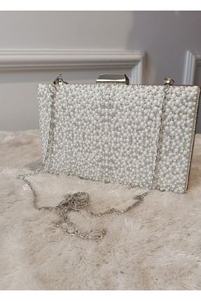 کیف مجلسی سفید زنانه چرم مصنوعی RUXENE - کد 936673625