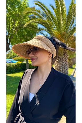 کلاه قهوه ای زنانه حصیر Luminos Butik - کد 926016409