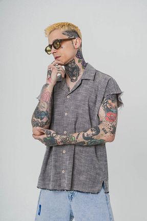 پیراهن رنگی مردانه اورسایز go gang own - کد 936668347