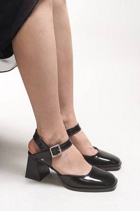 کفش پاشنه بلند کلاسیک مشکی زنانه چرم لاکی Riccon - کد 936705490