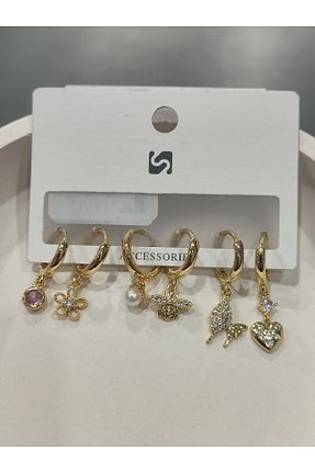 گوشواره جواهر زرد مروارید Bijutek - کد 936702347