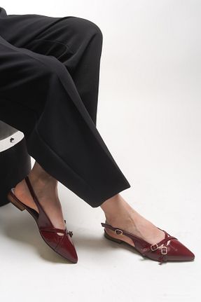 کفش پاشنه بلند کلاسیک زرشکی زنانه چرم لاکی Riccon - کد 936688359