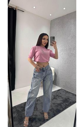 شلوار جین آبی زنانه پاچه پهن Neva Wear - کد 936732174