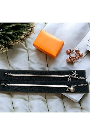 دستبند استیل (فولاد) طوسی زنانه استیل (فولاد) pofudukcase - کد 897531241