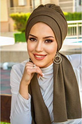 کلاه شنای حجاب قهوه ای زنانه Aişe Tesettür - کد 929752853