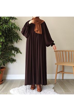کلاه و ابایا قهوه ای زنانه مخلوط ویسکون NAS TESETTÜR - کد 795044193