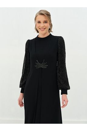 لباس مجلسی و فارغ التحصیلی مشکی زنانه پلی استر gaze - کد 936820239