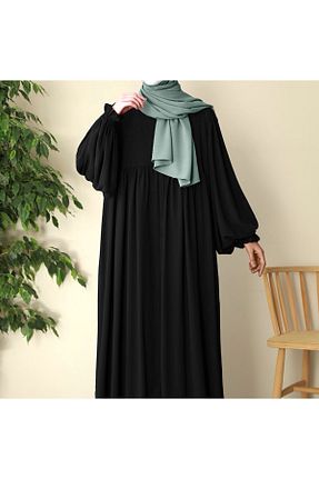 کلاه و ابایا مشکی زنانه مخلوط ویسکون Genel Markalar - کد 802773524