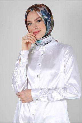 روسری طوسی پلی استر Alvina - کد 805950914