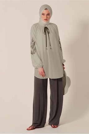 ست بالاتنه و پائین تنه حجاب قهوه ای زنانه رگولار Alvina - کد 936840936