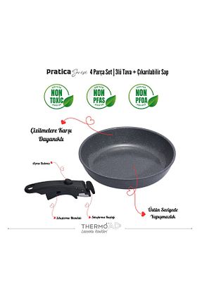 ماهیتابه طوسی Çıkarılabilir Saplı ThermoAD - کد 923657744