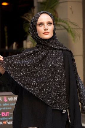 روسری مشکی شیفون Stella - کد 936860368