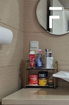قفسه حمام بژ فلزی Forada Home & Style - کد 925133555