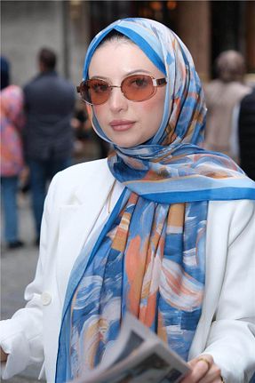 شال رنگی زنانه پنبه ای Baştacı - کد 936866682