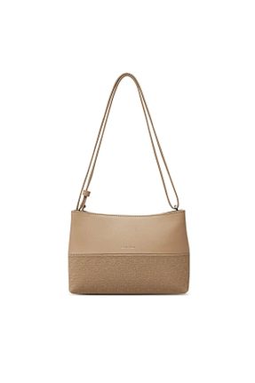 کیف دوشی بژ زنانه پلی اورتان Calvin Klein - کد 920596509