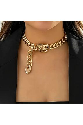 گردنبند استیل ( فولاد ) زرد زنانه استیل ضد زنگ TAKİŞKO - کد 936903918