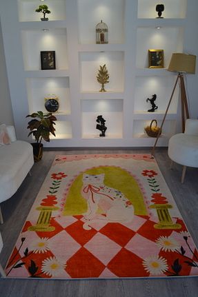 فرش رنگی قابل شستشو Rugs Modern Halı - کد 833722730