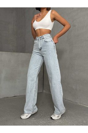 شلوار جین آبی زنانه پاچه گشاد Butik - کد 936909746