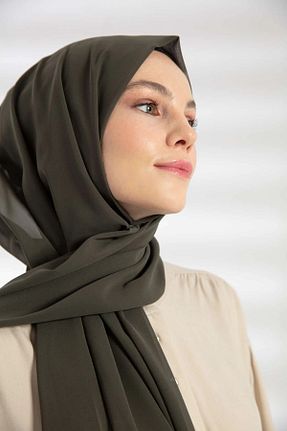 شال خاکی زنانه شیفون Stella Eşarp - کد 936921170
