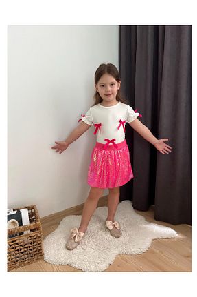ست بالاتنه و پائین تنه صورتی بچه گانه بافتنی My Kids Wear - کد 937208582