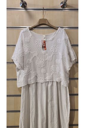 لباس سفید زنانه بافتنی Park Moda - کد 937007620