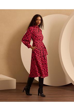 لباس زرشکی زنانه بافتنی SEÇİL - کد 861809031