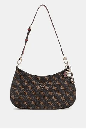 کیف دوشی بژ زنانه چرم مصنوعی Guess - کد 756787551
